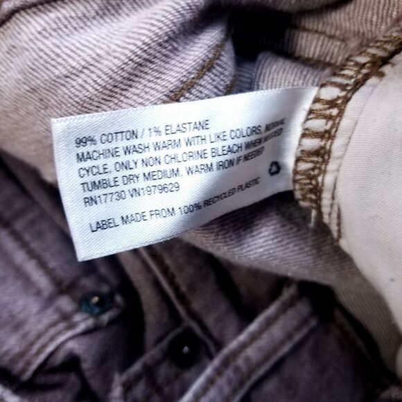 Goodfellow & Co Jeans Mens Size 34x32 Brown Slim Straight Dark Wash Denim - Picture 11 of 12